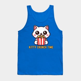 Cute Popcorn eater kitty Tank Top